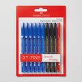 FaberCastell Ball Pens Tri-Flow(6 Blue - 3 Black - 1 Red)